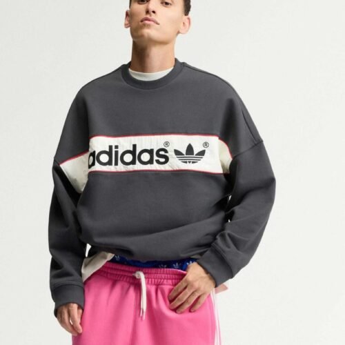 adidas Originals NY BLOCKED CREWNECK SWEATSHIRT UNISEX - Sweatshirt - utility black