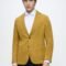BOSS HANRY - Blazer jacket - gold-coloured