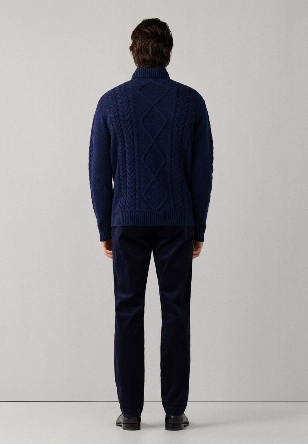 HACKETT LONDON JUMPER ARGYLE CABLE ROLL NK - Jumper - old navy