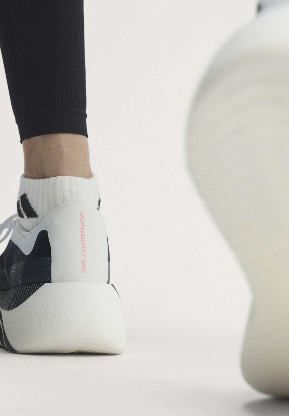 adidas Performance HYPERBOOST EDGE - Road running shoes - footwear white/aurora onix/solar turbo