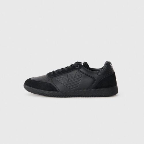 EA7 Emporio Armani HERITAGE EAGLE  - Trainers - triple black/white