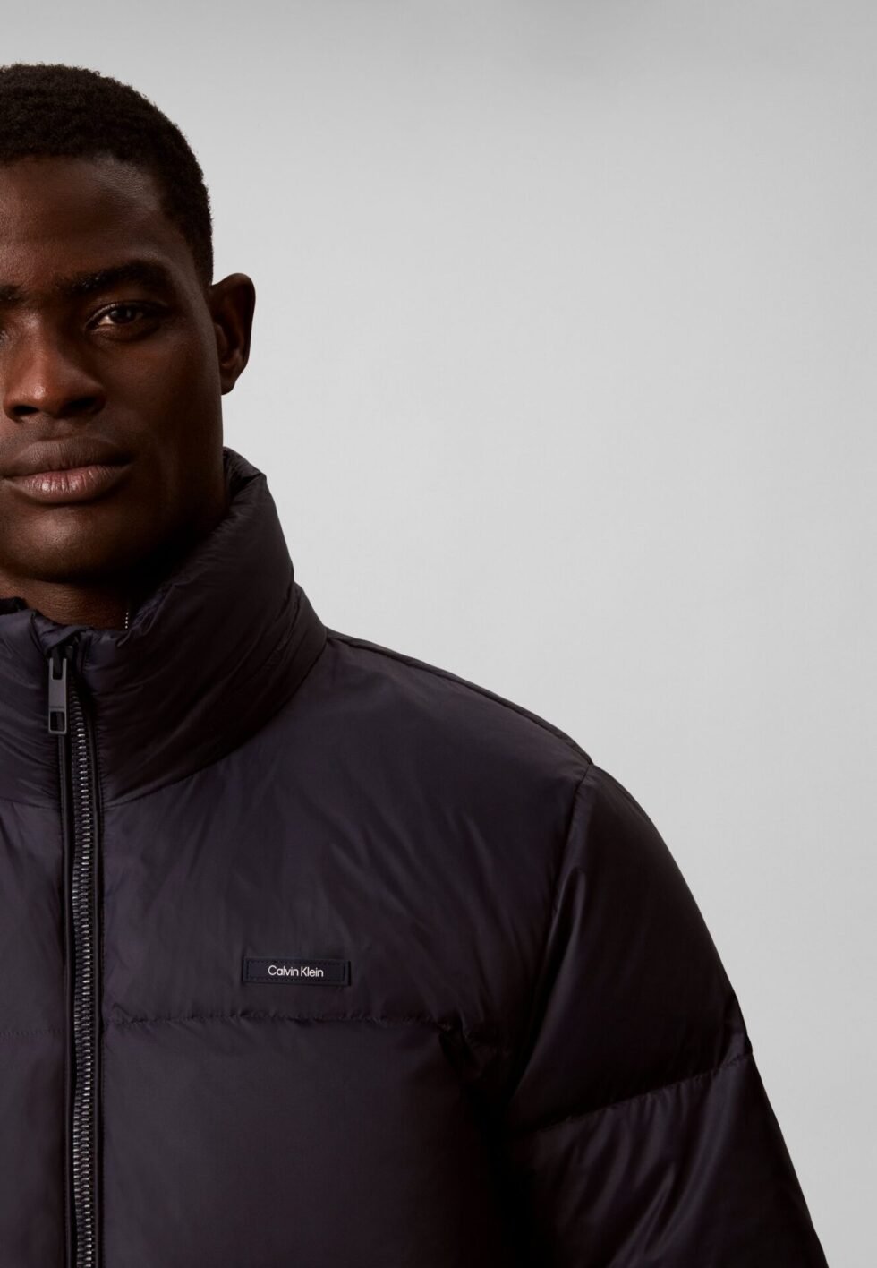 Calvin Klein REMOVABLE HOOD LOGO PUFFER JACKET - Down jacket - dark sapphire