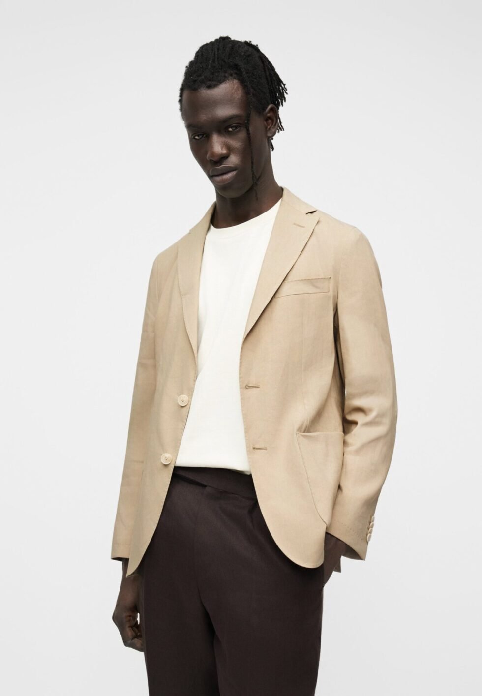 BOSS HANRY - Blazer jacket - open beige