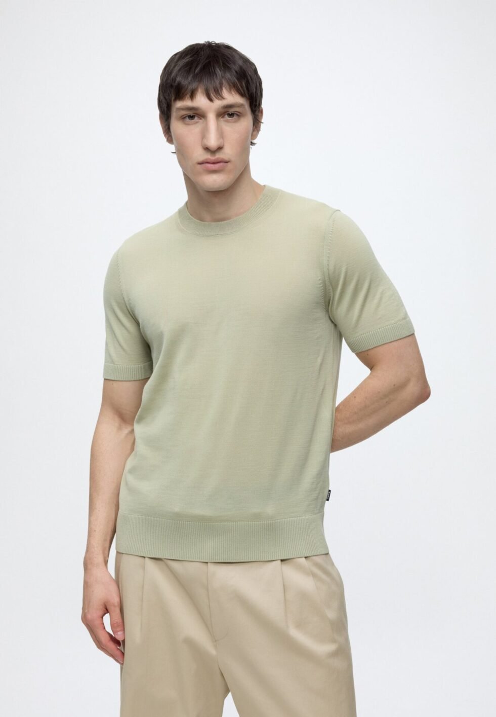 BOSS UMAURO - Basic T-shirt - dark beige