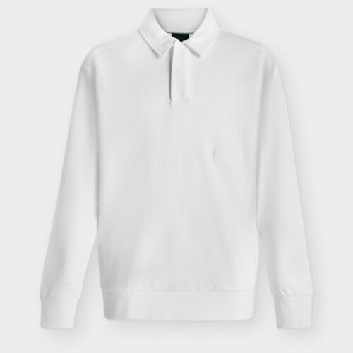 BOSS PLACKET - Long-sleeved top - white