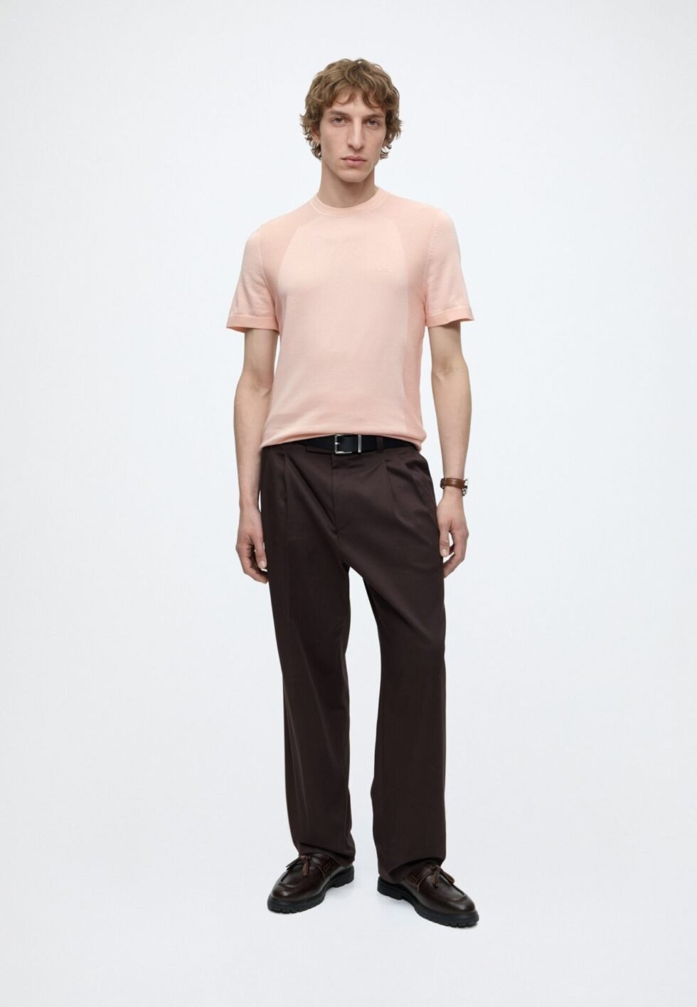 BOSS MOMENTUM LITE - Basic T-shirt - light/pastel orange