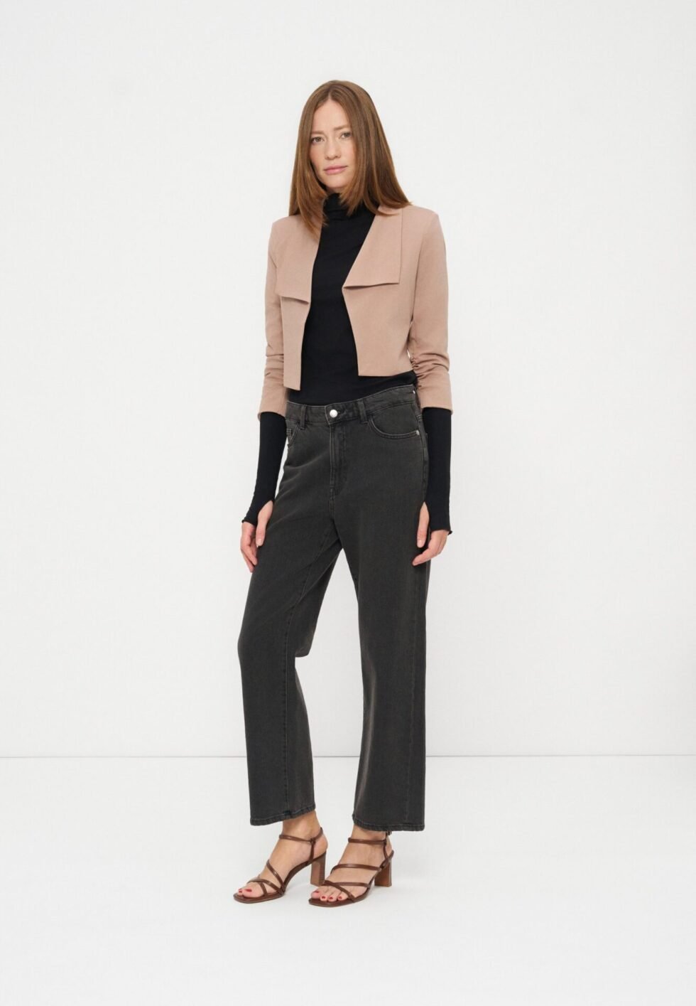 Anna Field by Zalando SHORT JERSEY BLAZER - Blazer - stucco