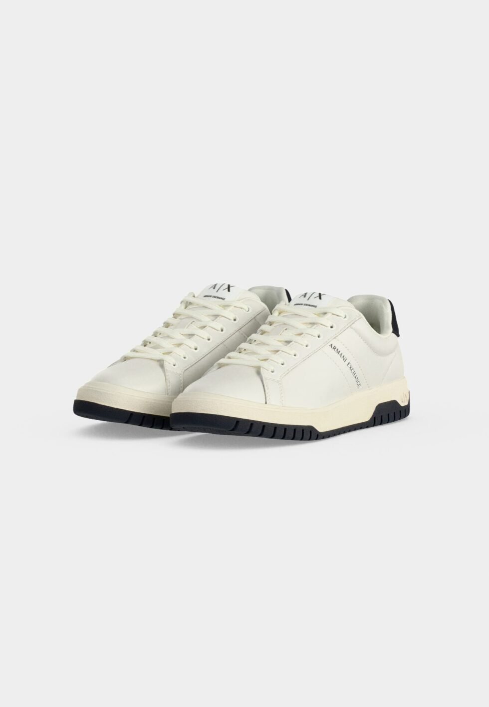 Armani Exchange DUCK - Trainers - off white/deep navy