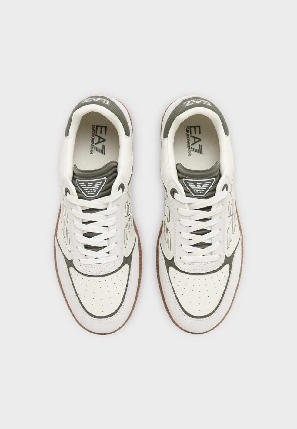 EA7 Emporio Armani HERITAGE EAGLE - Trainers - off white/kalamata/honey
