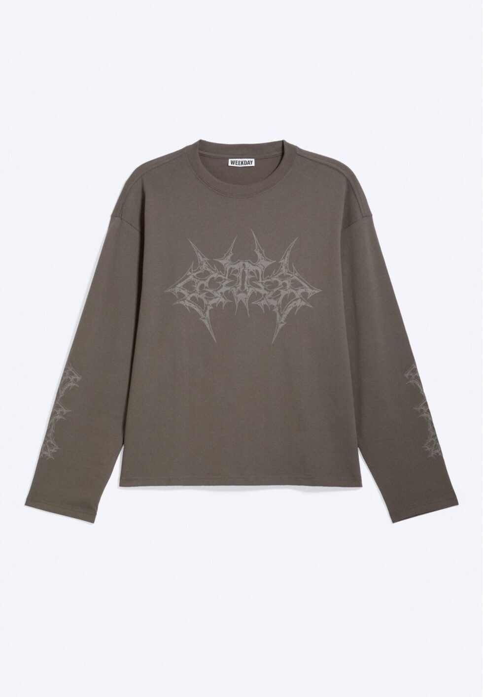 Weekday GRAPHIC - Long-sleeved top - dark grey