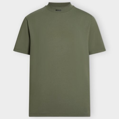 BOSS TEE COLLAR - Basic T-shirt - dark beige