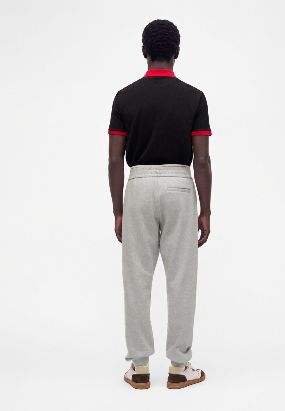 Versace GRECA DETAILS AND LOGO EMBROIDERY - Tracksuit bottoms - light grey