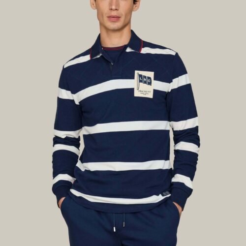HACKETT LONDON POLO SHIRT HERITAGE LRC STR PL LS - Polo shirt - old navy