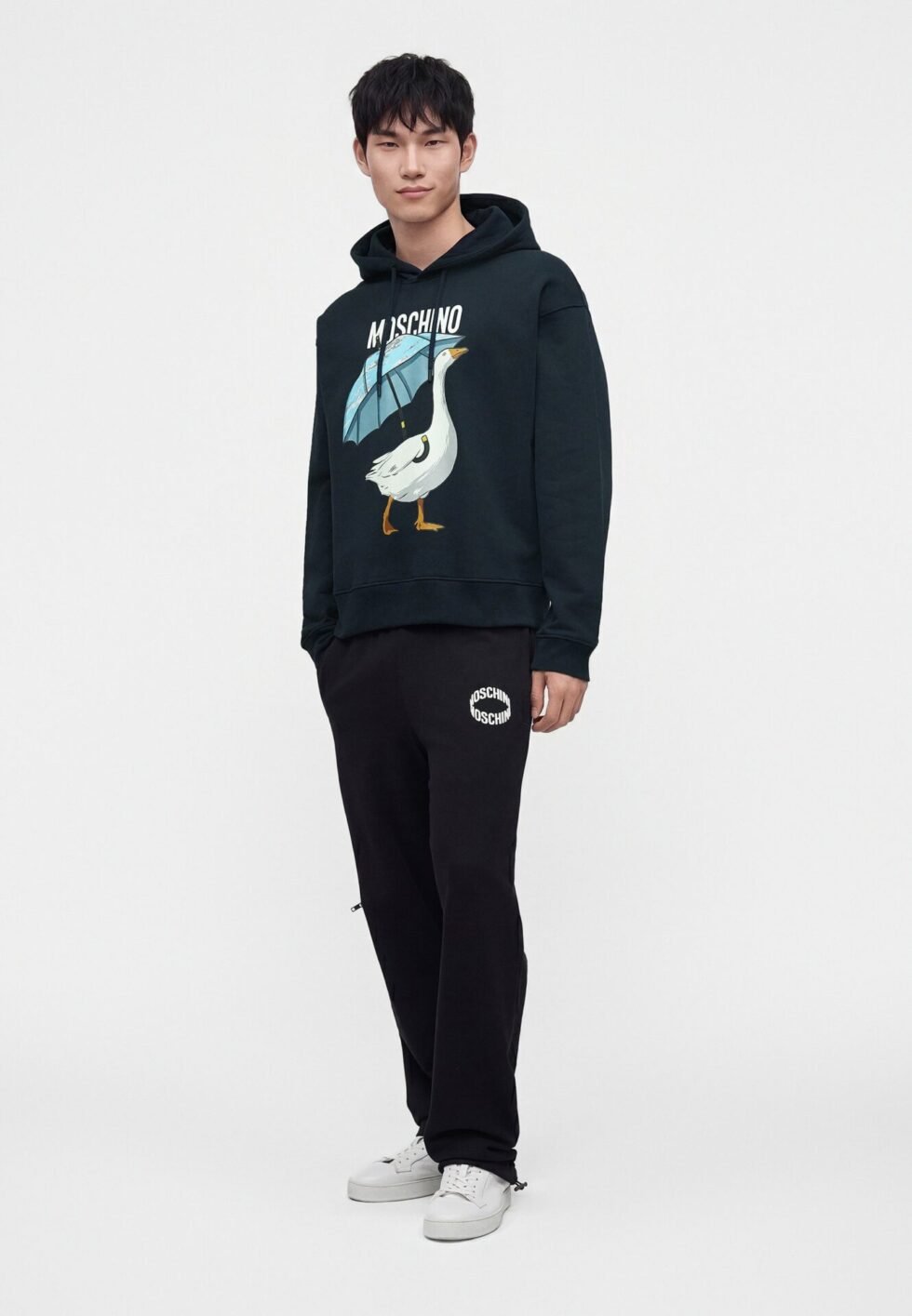 MOSCHINO FELPA - Hoodie - blue