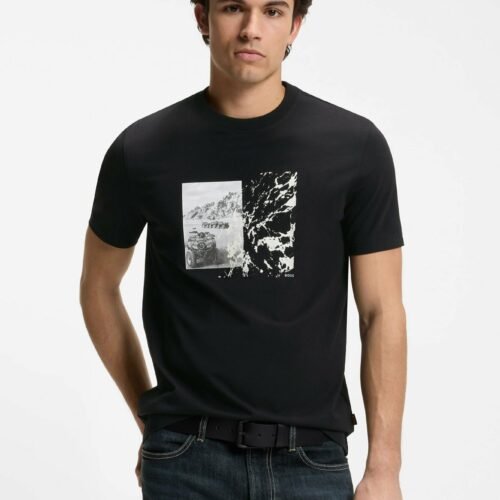 BOSS TE_MOTORS - Print T-shirt - black two