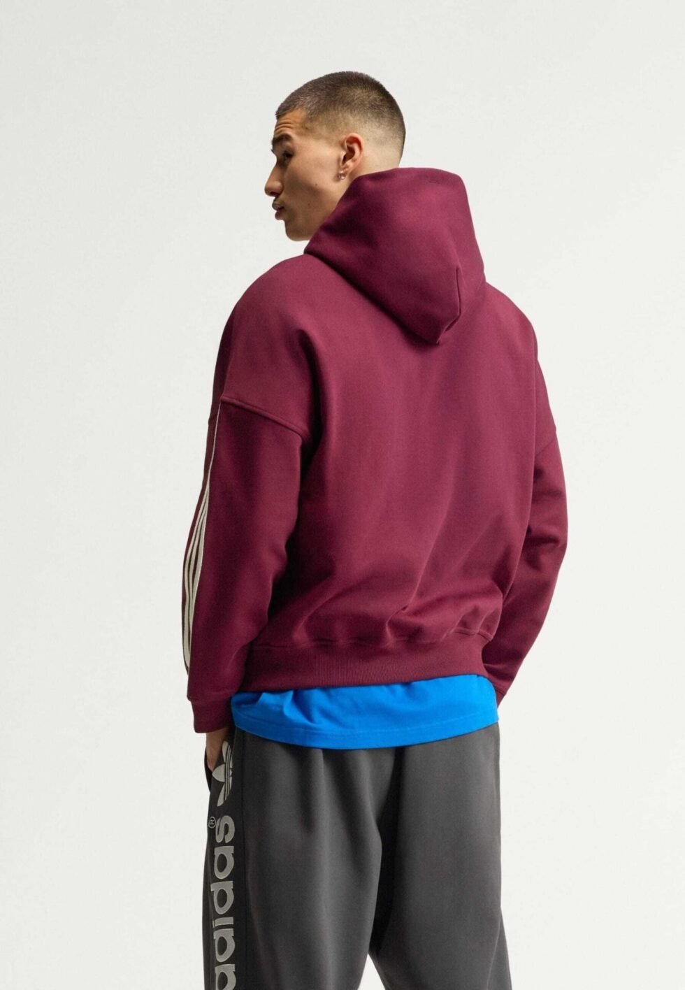 adidas Originals ORIGINALS SIGNATURE SWEATS FLEECE HOODIE UNISEX - Hoodie - team maroon /off white