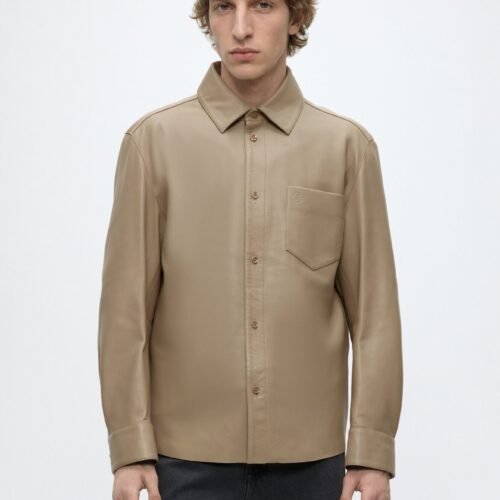 BOSS MOVITZ - Leather jacket - medium beige