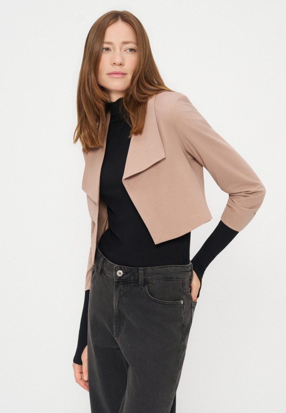 Anna Field by Zalando SHORT JERSEY BLAZER - Blazer - stucco
