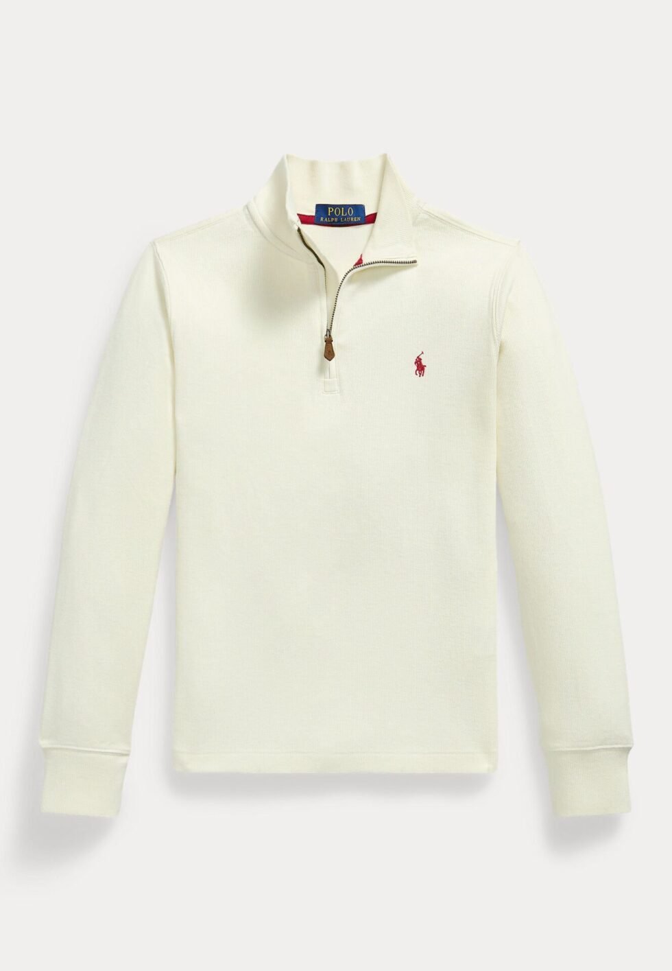 Polo Ralph Lauren ESTATE-RIB QUARTER-ZIP PULLOVER 7-14Y - Sweatshirt - clubhouse cream/c3959