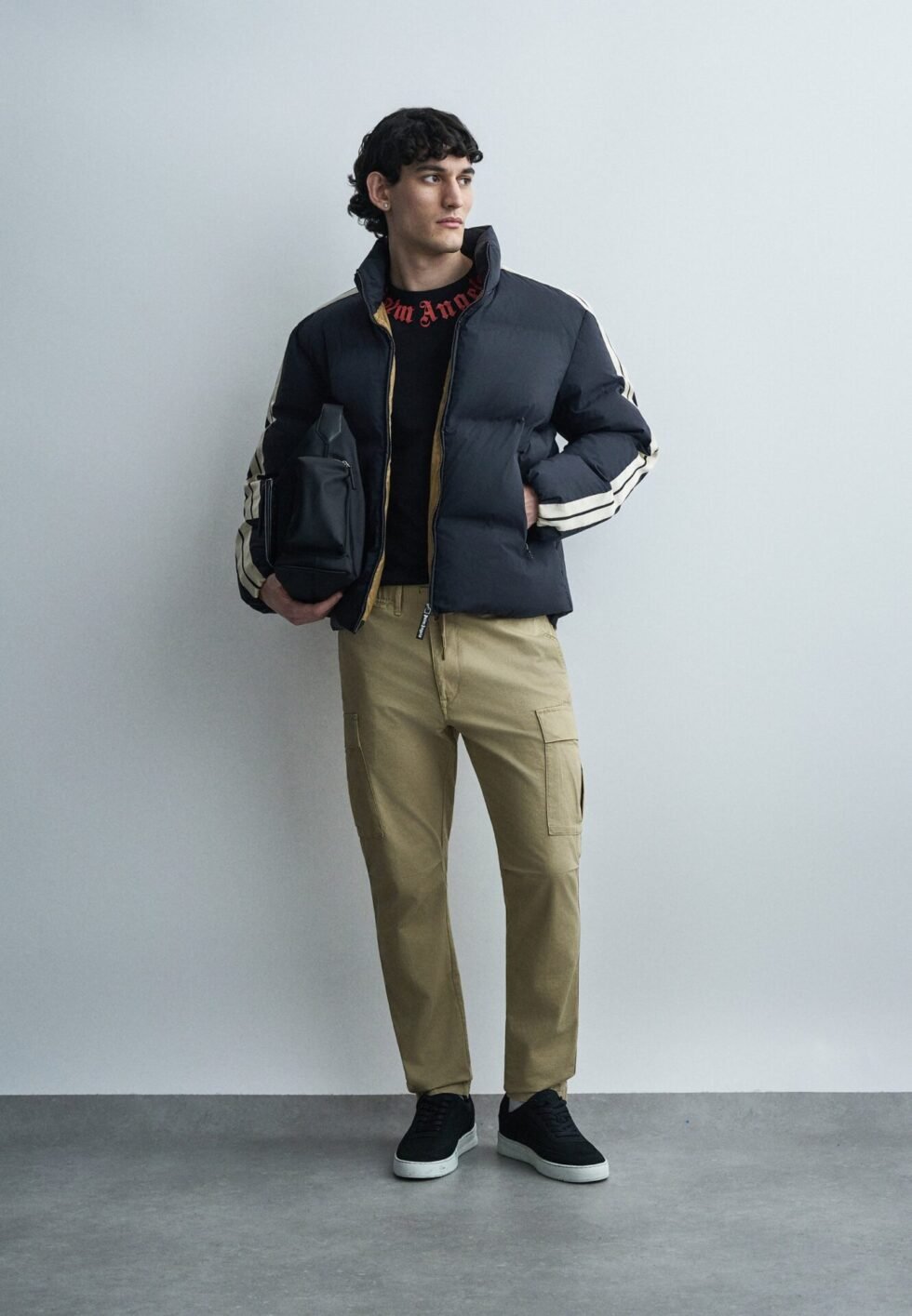 Palm Angels CLASSIC LOGO JACKET - Winter jacket - black/tofu
