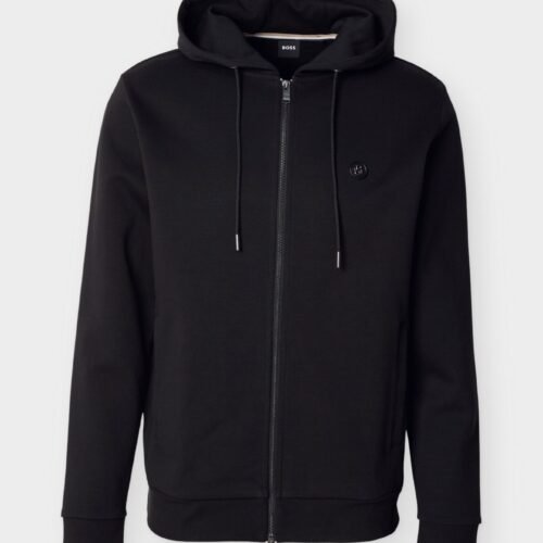 BOSS SPENCE - Zip-up sweatshirt - black