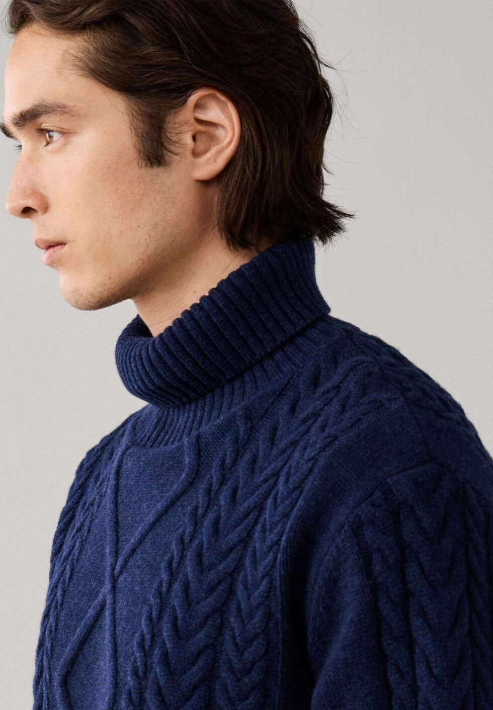 HACKETT LONDON JUMPER ARGYLE CABLE ROLL NK - Jumper - old navy
