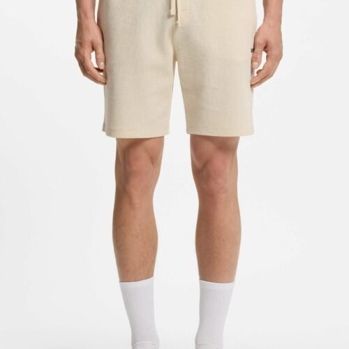 BOSS WAFFLE SHORTS - Pyjama bottoms - open white eleven