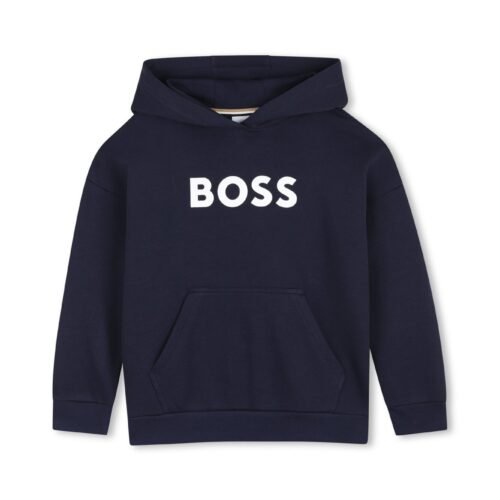 BOSS Kidswear HOODED SWEATSHIRT KIDS TEENS - Hoodie - bleu cargo