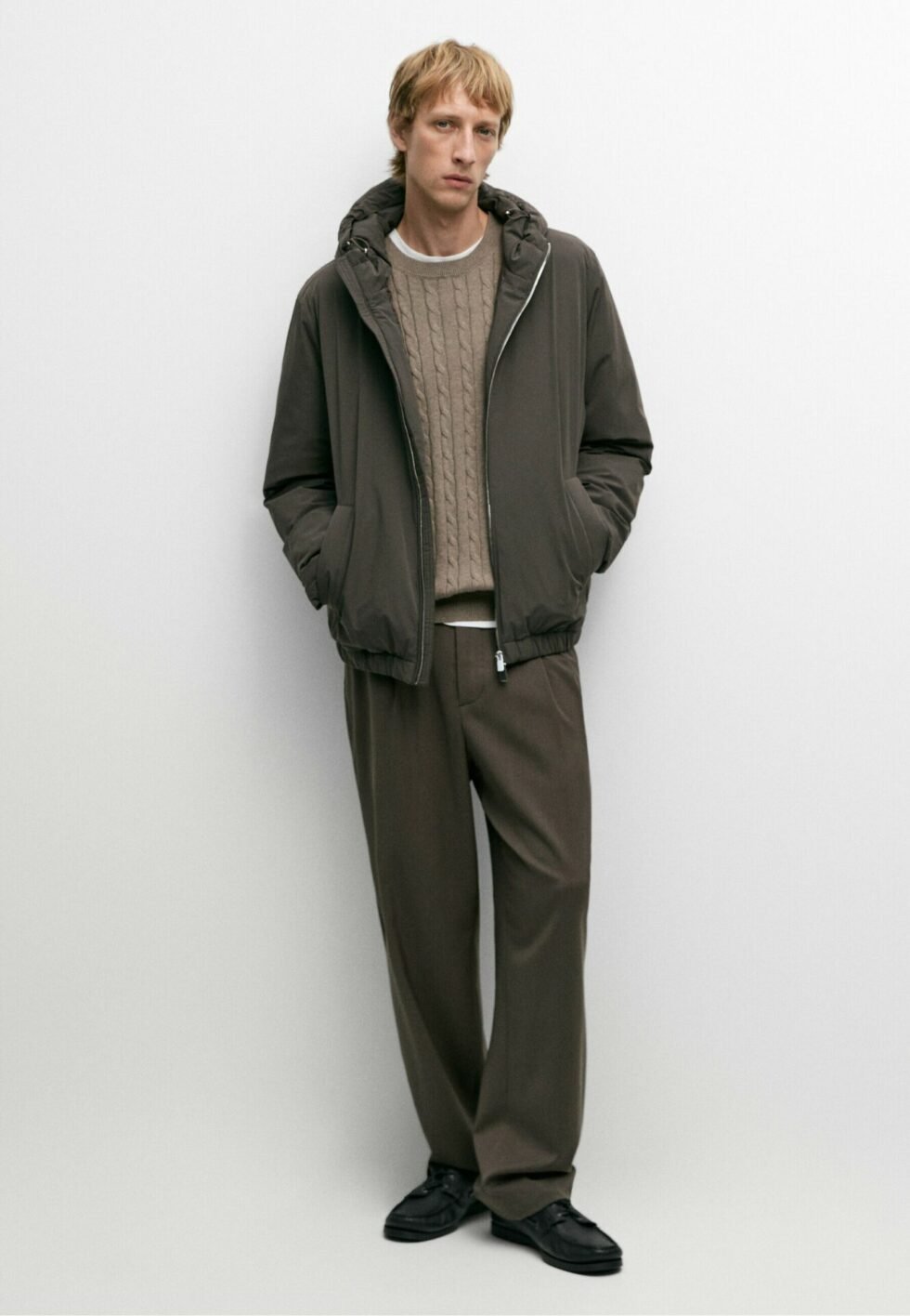 Massimo Dutti Down jacket - dark grey