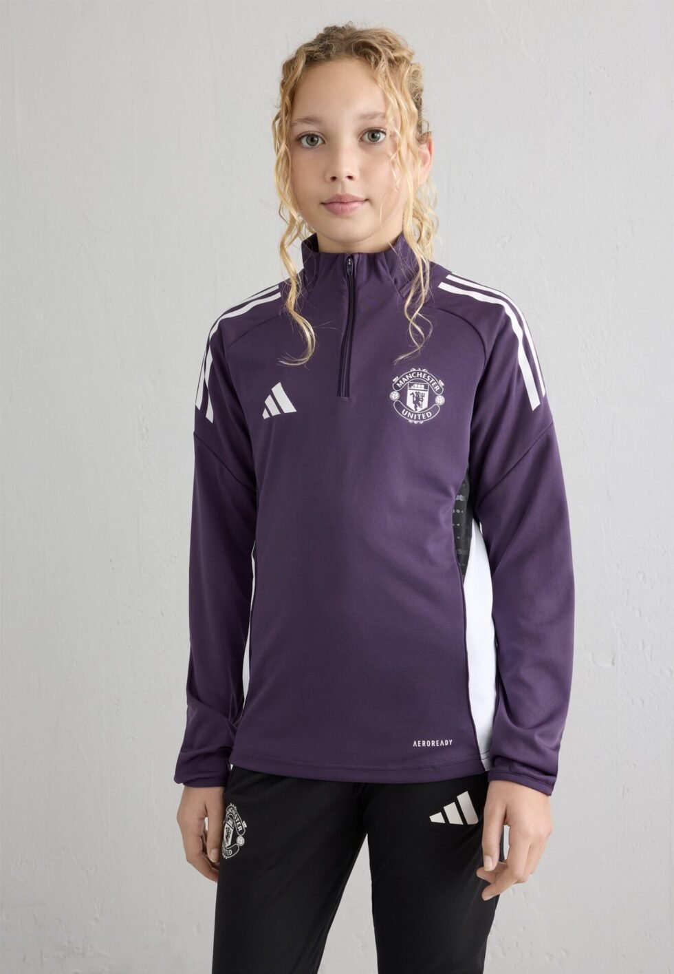 adidas Performance MANCHESTER UNITED COMPETITION TRAINING KIDS UNISEX - Sweatshirt - aurora plum/white/black