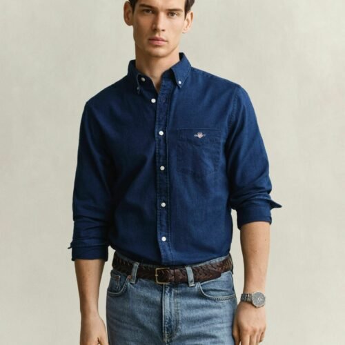 GANT INDIGO OXFORD SHIRT - Shirt - dark indigo