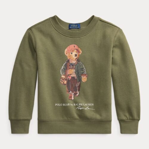 Polo Ralph Lauren POLO BEAR FLEECE SWEATSHIRT 2-6Y - Sweatshirt - cruise olive
