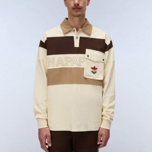 Napapijri BLOOM JERSEY LS - Polo shirt - light beige