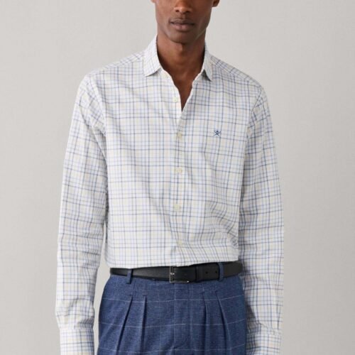 HACKETT LONDON SHIRT THREE COL TATTERSALL - Shirt - forces blue