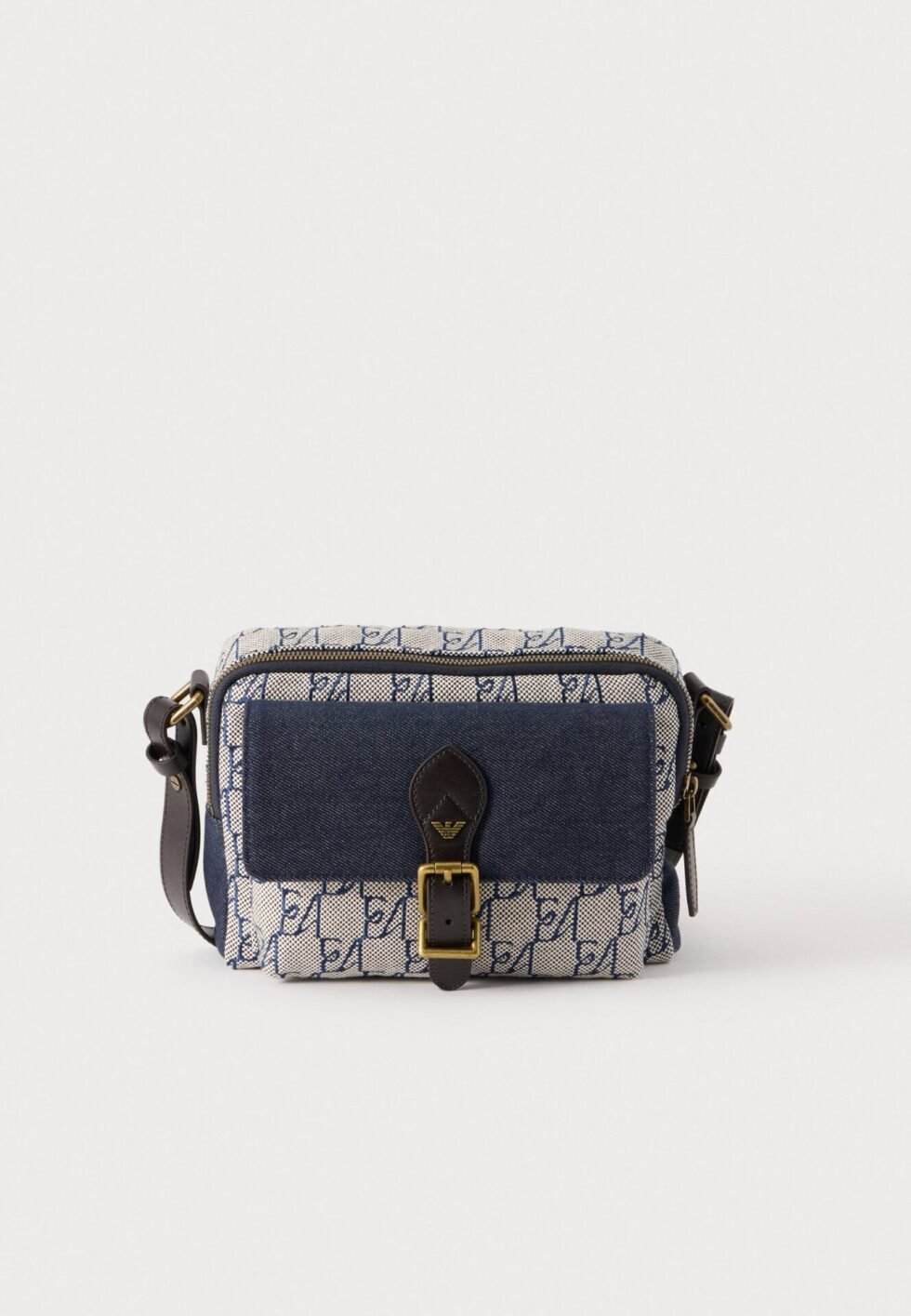 Emporio Armani CROSSBODY - Cross body bag - blue denim