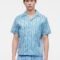 Versace INFORMAL SHIRT GRECA - Shirt - bright avio/black