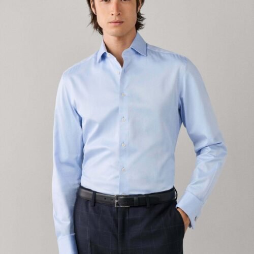 HACKETT LONDON FORMAL SHIRT FORMAL HERRINGBONE - Shirt - light blue