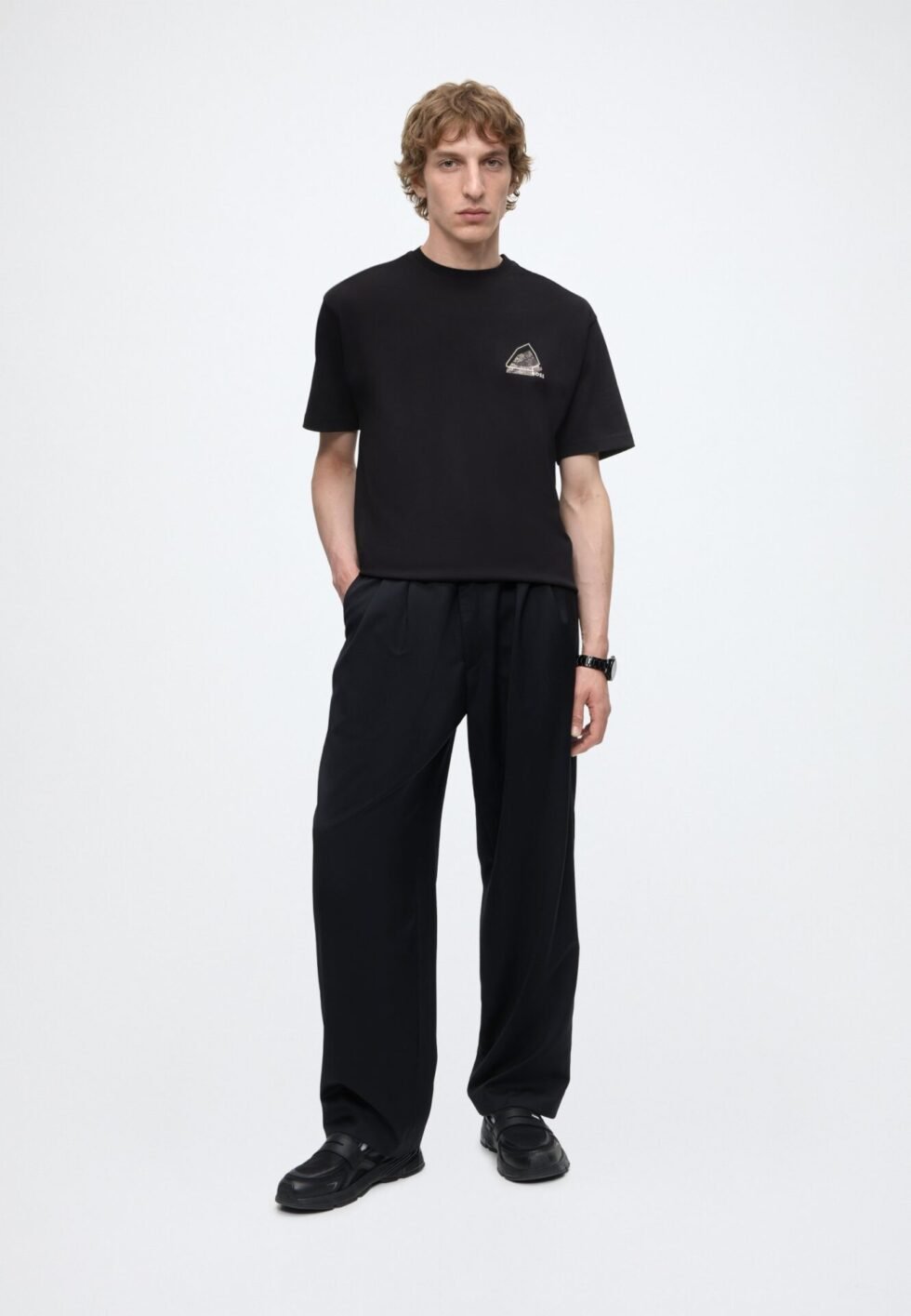 BOSS FRAME - Print T-shirt - black