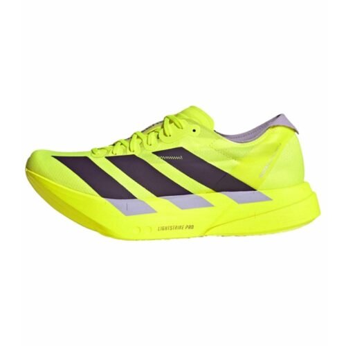 adidas Performance ADIZERO ADIOS PRO 4  - Road running shoes - solar yellow   aurora plum   powder plum