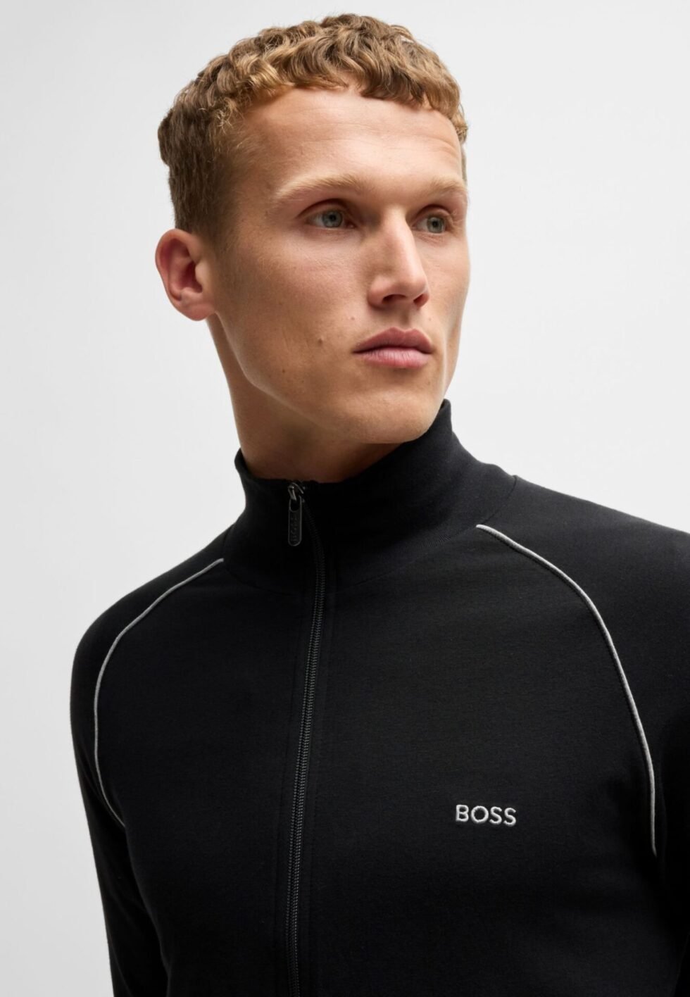 BOSS MIX & MATCH ZIPPER , STRETCH - Zip-up sweatshirt - schwarz
