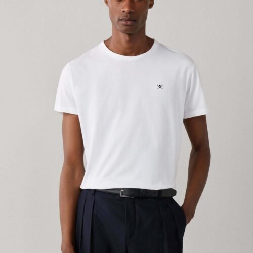 HACKETT LONDON BASIC T-SHIRT SS LOGO TEE - Basic T-shirt - white