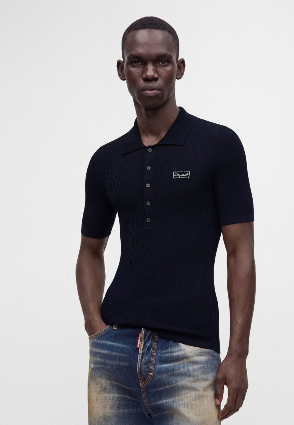 Dsquared2 PULLOVER - Polo shirt - navy blue