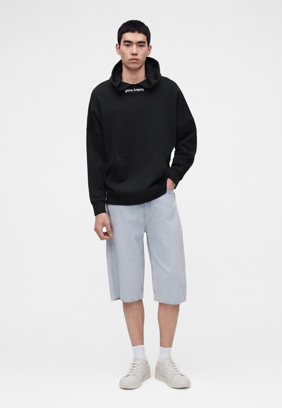 Palm Angels CLASSIC LOGO HOODIE - Hoodie - black/off-white