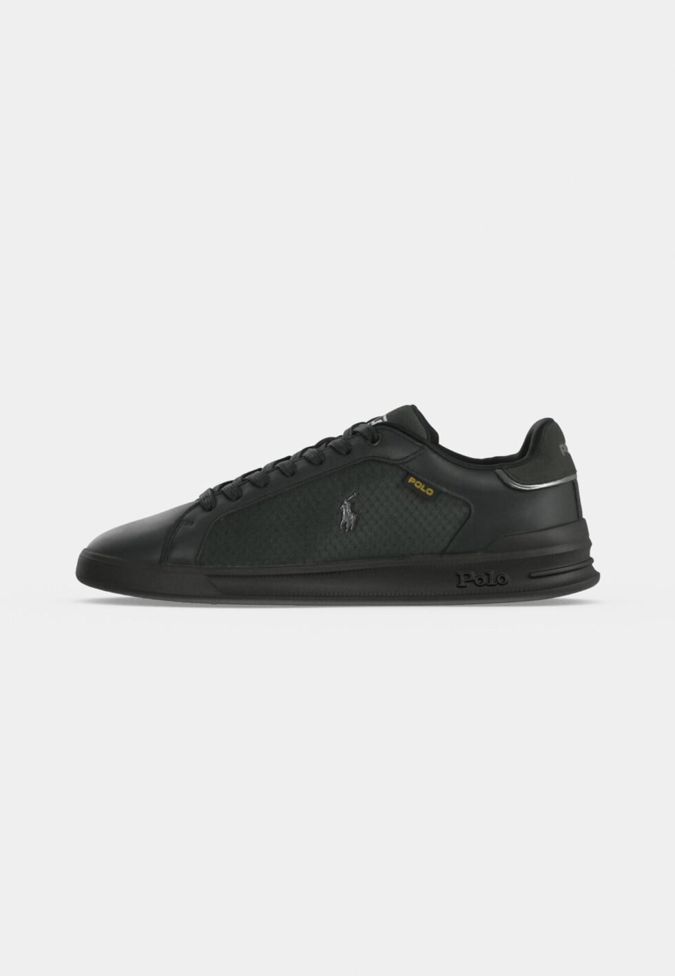 Polo Ralph Lauren LOW TOP LACE UNISEX - Trainers - charcoal grey/gunmetal
