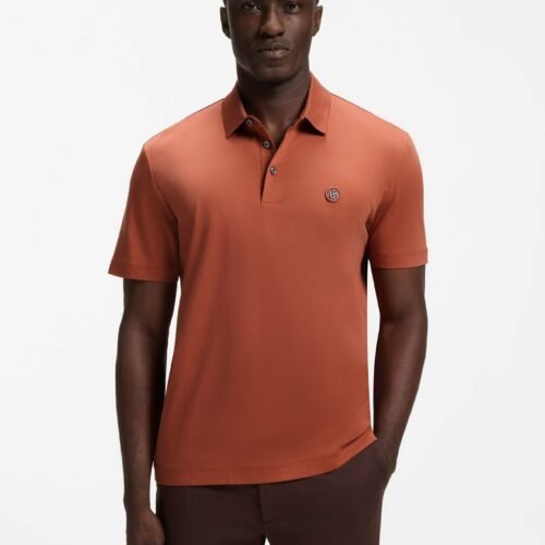 BOSS Polo shirt - dark red eight