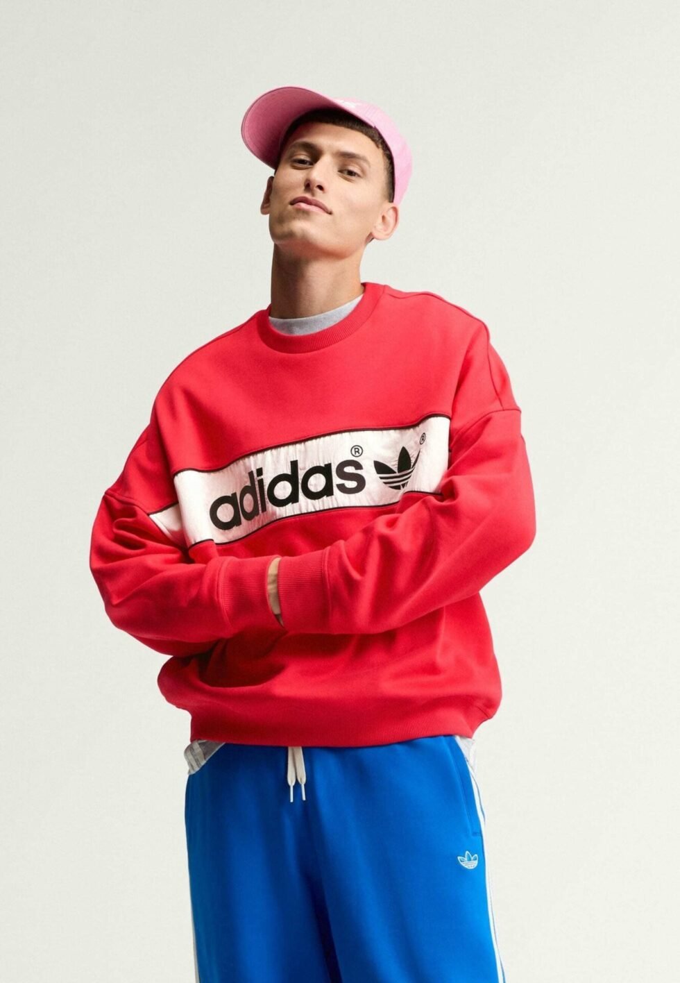 adidas Originals NY BLOCKED CREWNECK SWEATSHIRT UNISEX - Sweatshirt - pure ruby