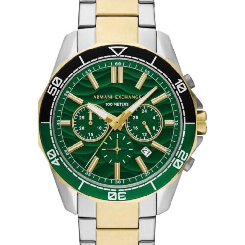ARMANI EXCHANGE SPENCER 44MM - Chronograph watch - bicolor green