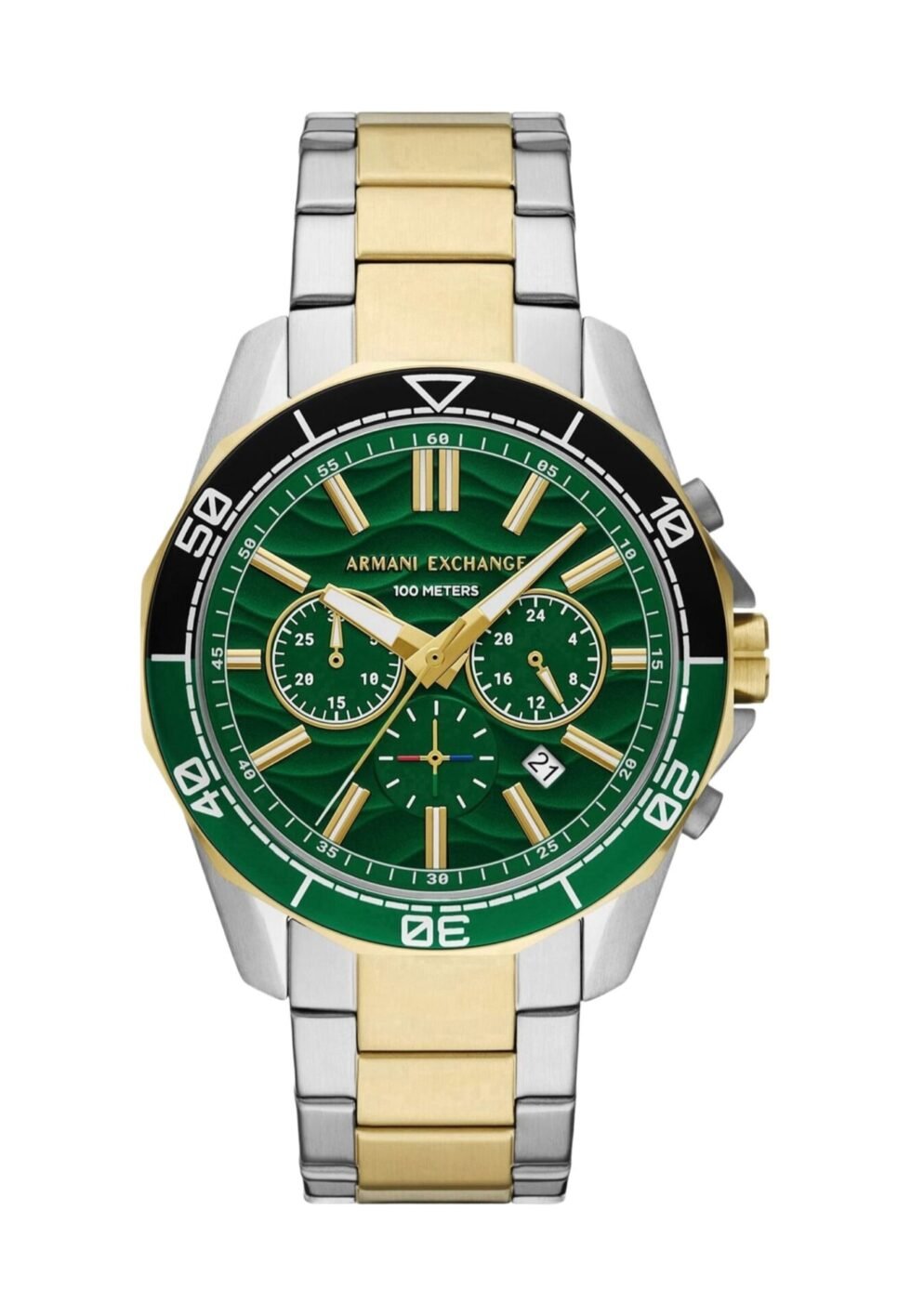 ARMANI EXCHANGE SPENCER 44MM - Chronograph watch - bicolor green