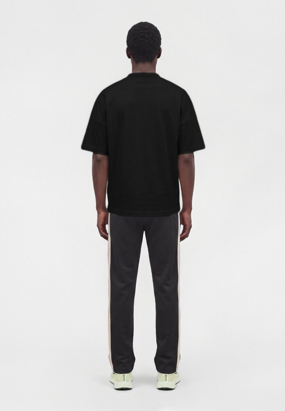 Palm Angels NECK LOGO REGULAR TEE - Print T-shirt - black/off white