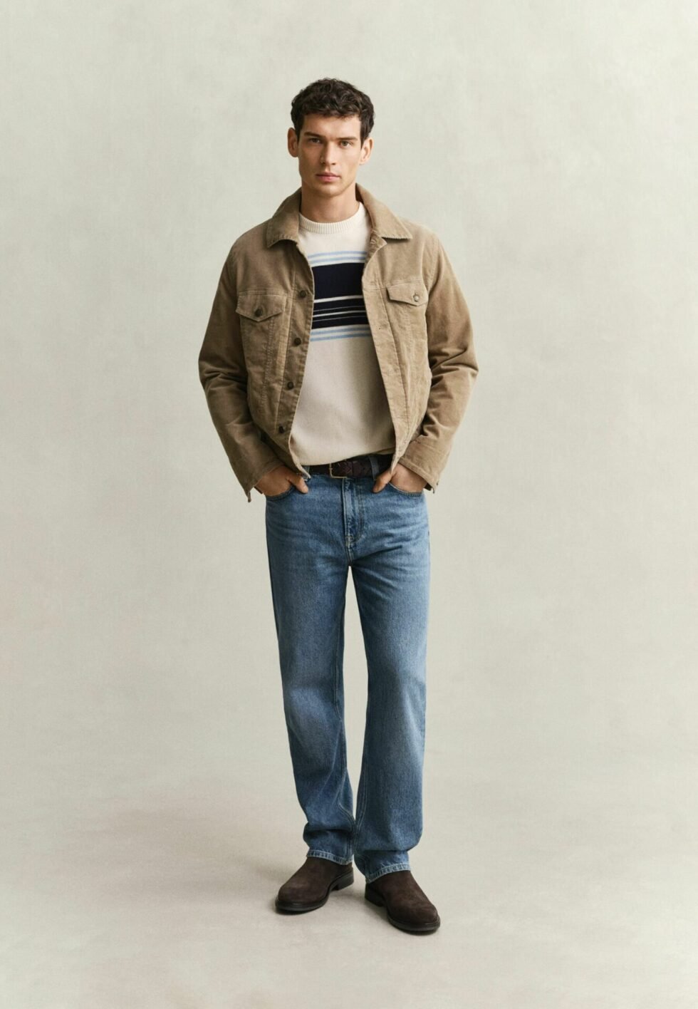 GANT STRAIGHT FIT JEANS - Straight leg jeans - mid blue broken in